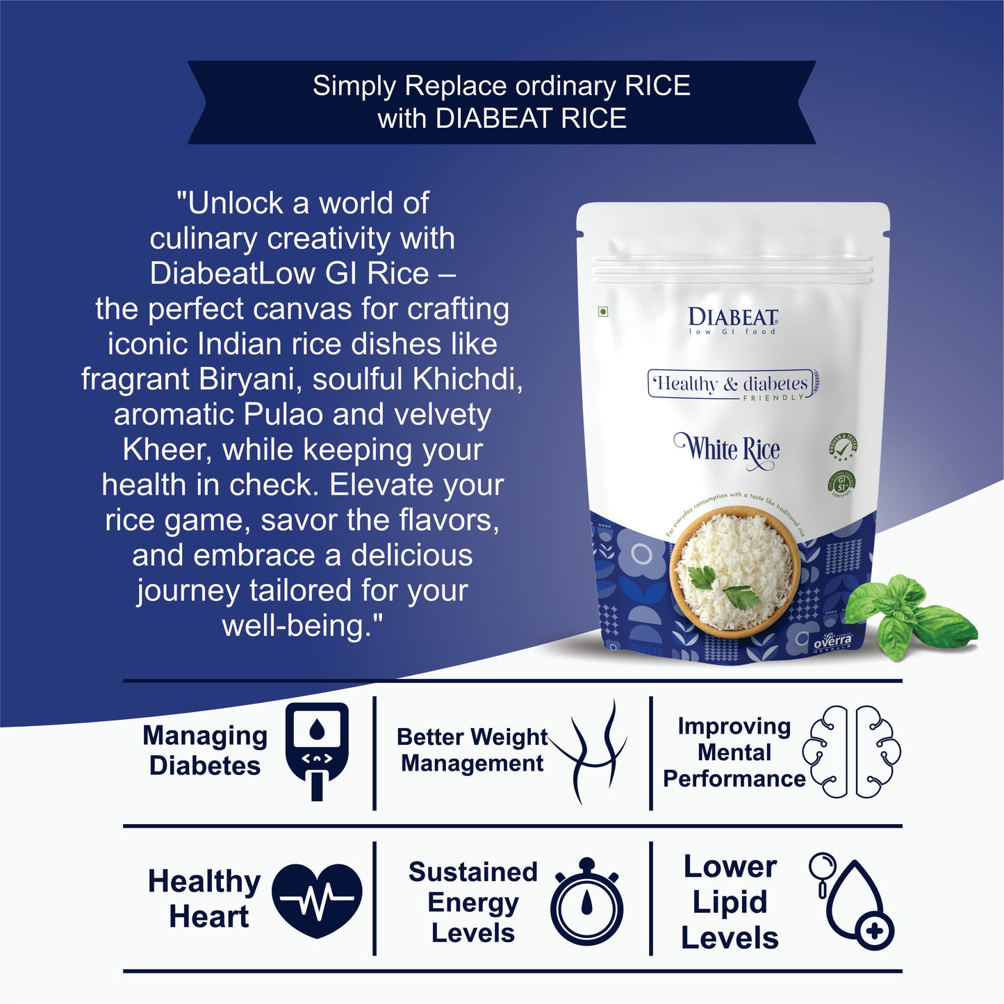 Diabeat Low GI Diabetic Friendly Rice 900 gm