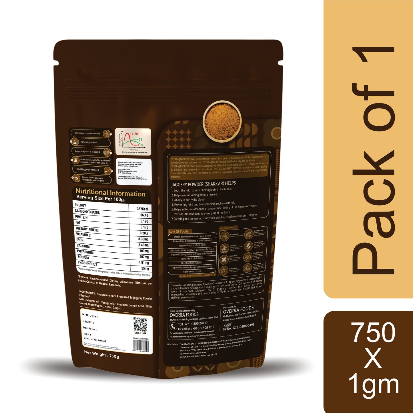 Diabeat Low GI Jaggery Powder (Shakker) 750 gm