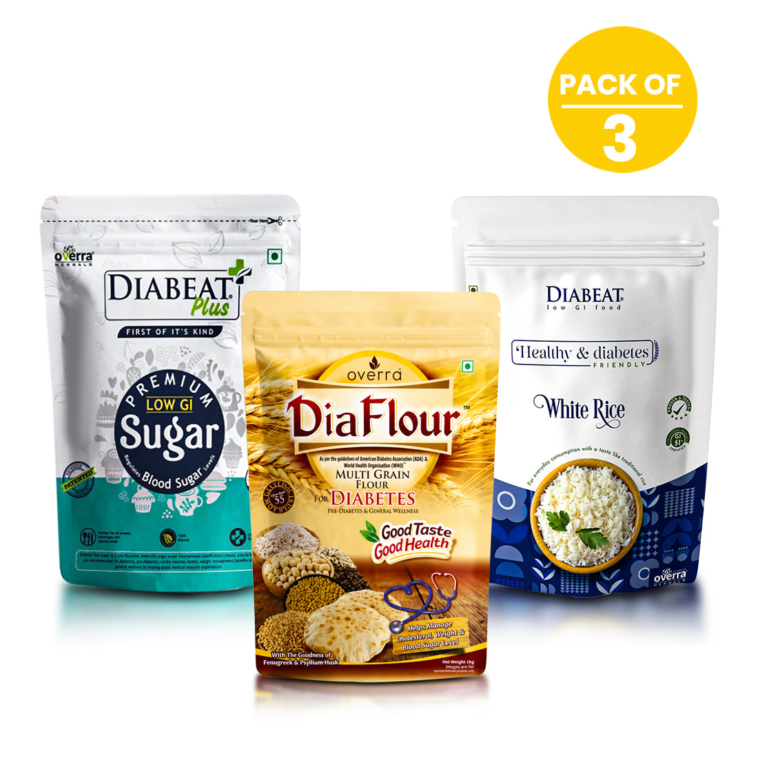 Combo (3 Pack) – 2400gm (Sugar, Flour and Rice)